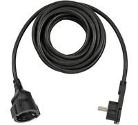 Brennenstuhl Cable alargador de 5 m con Enchufe Plano (alargador eléctrico, Enchufe Plano, para Interiores) Negro