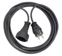 Brennenstuhl Cable alargador de Corriente de 2 m (Extensible eléctrico para Interiores) Negro