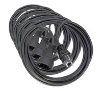 Brennenstuhl Cable alargador de Corriente de 2 m (Extensible eléctrico para Interiores) Negro (Paquete de 4)