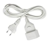 Brennenstuhl Cable alargador de plástico (Cable alargador para Uso en Interiores, Cable de 5m, con Enchufe Euro y Acoplamiento) Blanco