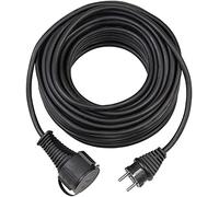 Brennenstuhl Cable de extensión con los enchufes Macho y Hembra de Tipo F y conecte 25m, Negro
