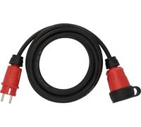 Brennenstuhl Cable de extensión Profesional VN 1110 IP44, Cable de 5 m H07RN-F 3G1,5 en Negro, Sitio de construcción y Uso Permanente en Exteriores, Fabricado en Alemania