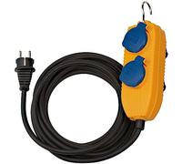 Brennenstuhl Cable de Obra IP54 con Bloque de alimentación (extensión de 4 vías para Exteriores, Distribuidor Exterior con Cable de 5 m)