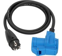 Brennenstuhl Cable Reductor de Camping CEE con Enchufe de Tierra y Acoplamiento en ángulo CEE Incl. receptáculo de Cable de 1,5 m en Negro, 230 V/16 A, Fabricado en Alemania