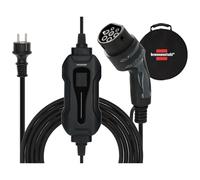 Brennenstuhl Cargador EV portátil Tipo 2, Contacto de protección 10A, 2,3kW, 8m, IP44, Pantalla, para vehículos eléctricos e híbridos BEV/PHEV, con Bolsa de Transporte