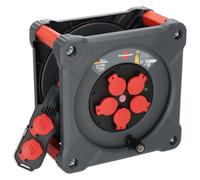 Brennenstuhl Carrete de Cable de construcción Profesional con Powerblock KC 3200 5 (33+5m, Cable H07RN-F 3G2,5 en Negro, 5 Tomas de Seguridad, Uso en Exterior Permanente, Fabricado en Alemania)