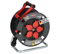 Brennenstuhl Carrete de cable profesional 300 KU 2200 (cable de 25 m en negro, fabricado en plástico especial, para uso en obras de construcción y uso permanente en exteriores, fabricado en Alemania)