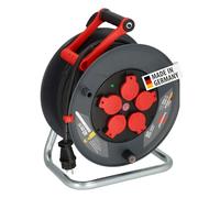 Brennenstuhl Carrete de cable profesional 320 KU 4200 (cable de 40 m en negro, fabricado en plástico especial, para uso en obras de construcción y uso permanente en exteriores, fabricado en Alemania)