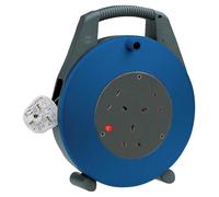 BRENNENSTUHL Carrete de Cable Vari-Línea 5m con 3 Tomas, 13A, Azul