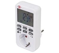 Brennenstuhl Comfort-Line Temporizador Digital semanal/Enchufe programable Digital (función de Cuenta atrás, Enchufe con protección de Contacto) Blanco