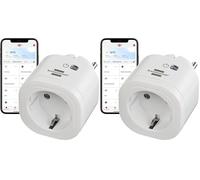 Brennenstuhl Connect Enchufe Inteligente WA 3000 XS01 (Enchufe WiFi programable, Control por App o Voz, Smart Plug, Compatible con Alexa y Google Assistant) (Paquete de 2)