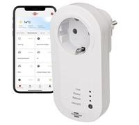 Brennenstuhl Connect Enchufe Inteligente WiFi con emisor de 433 MHz WA 3600 LRF01 433 (Toma de Corriente WiFi 2,4 GHz Compatible con Alexa, Google Assistant)
