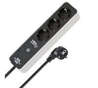 Brennenstuhl Connect Regleta Inteligente Ecolor WS EC0102 con 3 Tomas programable (Regleta WiFi, Control por App o Voz, aplicación Gratuita, Compatible con Alexa y Google Assistant) Blanco/Negro