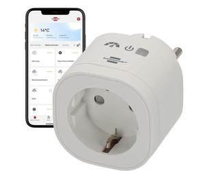 Brennenstuhl Connect WAE 3600 XS01 - Enchufe WiFi con medición de energía (enchufe inteligente de 2,4 GHz compatible con Alexa y Google Assistant, Matter, Smart Plug con temporizador, aplicación