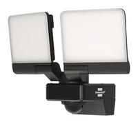 Brennenstuhl Connect WiFi Foco LED doble WFD 3051 P con detector de movimiento (36W, 4300lm, IP54, varias funciones de luz ajustables a través de la app, foco de exterior para montaje en pared)