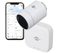Brennenstuhl Connect Zigbee gateway y termostato de radiador inteligente set (1x GWY CZ 01, 1x HT CZ 01, control a través de la aplicación)