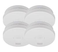 Brennenstuhl detectores de Humo Set, 4X RM L 3100 con batería integrada (Probado y Certificado según VDS DIN EN 14604) Blanco