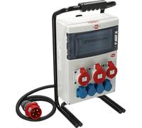Brennenstuhl distribuidor de corriente de construcción portátil IP44 con RCD tipo B (con enchufe 32A CEE, cable RN de 2 m, enchufes: 1xCEE 400V/32A, 2xCEE 400V/16A, 4x RCD 230V, Made in Germany)