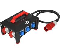 Brennenstuhl Distribuidor de Flujo de Goma Profesional BSV 5-63A / Distribuidor de Corriente CEE Enchufe 63A (Cable de 2 m H07RN-F 5G16.0, 1xCEE 400V/32A, 2xCEE 400V/16A, 6 contactos a Tierra 230 V,