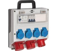 Brennenstuhl Distribuidor de pared IP44 para montaje en pared 16 A, con interruptor de protección personal FI 30 mA)