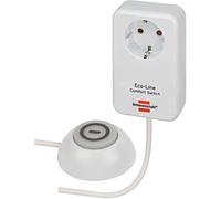 Brennenstuhl Eco Line Comfort Switch Adapter EL CSA 1 (Toma de Corriente con Interruptor de Mano/pie Iluminado, con protección táctil Mejorada, Cable de 1,5 m)