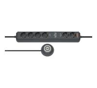Brennenstuhl ECO-Line Comfort Switch Plus 6gang 1.5m H05VV-F3G1, - antracita