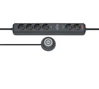 Brennenstuhl Regleta Eco-Line Comfort Switch Plus 6 tomas cable 1,5m interruptor mano/pie Antracita