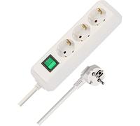 Brennenstuhl Eco-Line regleta de enchufes con 3 Tomas de Corriente (Cable de 1,5 m, Interruptor) Blanco