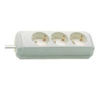 Brennenstuhl Regleta de Enchufes con 3 Tomas de Corriente (sin Interruptor, Protección Infantil), Blanco, 3 m