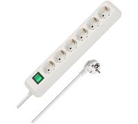 Brennenstuhl Eco-Line regleta de enchufes con 6 Tomas de Corriente (Cable de 1,5 m, Interruptor) Blanco