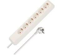 Brennenstuhl Eco-Line regleta de enchufes con 6 Tomas de Corriente (Cable de 1,5 m, sin Interruptor) Blanco