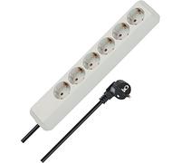 Brennenstuhl Eco-Line regleta de enchufes con 6 tomas de corriente (cable de 1,5 m, sin interruptor) gris