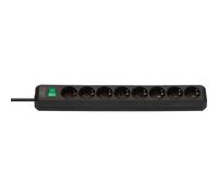 Brennenstuhl Eco-Line Regleta de Enchufes con 8 Tomas con Protección de Contacto Aumentada 3m Negro