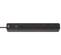 BRENNENSTUHL Ecolor FB Regleta de 5 Tomas, 1.5m, Negro