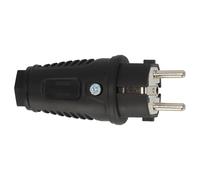 Brennenstuhl Enchufe de goma con contacto de puesta a tierra 230V/16A (IP54, apto para uso en exteriores, buena para conectar un cable alargador o para reparar un cable dañado)