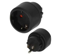 Brennenstuhl Adaptador de viaje con toma de tierra para USA y Japón Negro