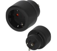 Brennenstuhl Enchufe de Viaje/Adaptador de Viaje (para conectar aparatos eléctricos con Sistema de Enchufe con Contacto de Puesta a Tierra en países con Sistema de Enchufe Australiano/Chino) Negro