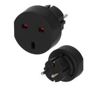Brennenstuhl Enchufe de Viaje/Adaptador de Viaje (para conectar aparatos eléctricos con Sistema de Enchufe British Standard en países con Sistema de Enchufe de Contacto a Tierra) Negro