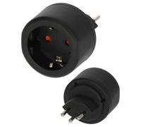 Brennenstuhl Enchufe de Viaje/Adaptador de Viaje (para conectar aparatos eléctricos con Sistema de Enchufe con Contacto de Puesta a Tierra en países con Sistema Suizo) Negro