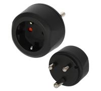 Brennenstuhl Enchufe de Viaje/Adaptador de Viaje (para conectar aparatos eléctricos con Sistema de Enchufe con Toma de Tierra en países con Sistema de Enchufe sudafricano) Negro