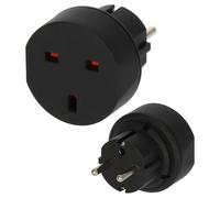 Brennenstuhl Enchufe de Viaje/Adaptador de Viaje (para conectar aparatos eléctricos con Sistema de Enchufe British Standard en países con Sistema de Enchufe de Contacto a Tierra) Negro