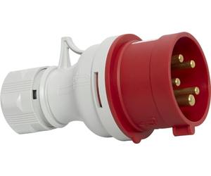 Brennenstuhl Enchufe eléctrico CEE de 5 polos para uso exterior, toma industrial macho CEE 400 V/16 A, conexión atornillable, uso en obras, camping, aplicaciones comerciales, IP44, 16 A