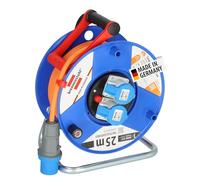 Brennenstuhl enrollacables Garant CEE 230V con alargador de 25m (uso universal en exteriores, con 2 enchufes CEE, Made in Germany)