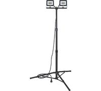 Brennenstuhl foco LED con trípode JARO 6060 T (2x20W, 4800lm, 6500K, IP65, luz de trabajo LED con trípode y cable de 3m)
