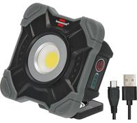 Brennenstuhl Foco LED de trabajo a batería recargable y portátil SH 1000 MA (1000lm, IP54, lámpara LED con imán y anilla, carcasa robusta), Micro USB A