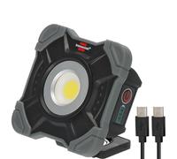 Brennenstuhl Foco LED de trabajo a batería recargable y portátil SH 1000 MAC (1000lm, IP54, Lámpara LED con imán y anilla, carcasa robusta), USB C