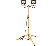 Brennenstuhl Foco trabajo JARO 4050 T / 2x Focos LED de trabajo de 20W con trípode telescópio (2x 1950lm, IP65, cable de 2,5m, soporte del cable, soporte con altura ajustable hasta 160cm)