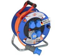 Brennenstuhl Garant CEE IP44 Carrete de Cable de Camping con Cable de 25 m H07RN-F 3G2,5 en Naranja, Carrete de Cable para Uso Permanente al Aire Libre IP44, Fabricado en Alemania
