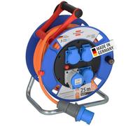 Brennenstuhl Garant CEE IP44 Carrete de cable de camping (CEE Carrete con cable de 25 m H07RN-F 3G2,5 en naranja, Carrete de cable para uso permanente al aire libre IP44, fabricado en Alemania)