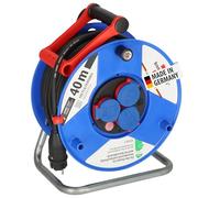 Brennenstuhl Garant enrollacables 40 m de plástico especial IP44 (uso exterior a corto plazo, Made in Germany) azul
